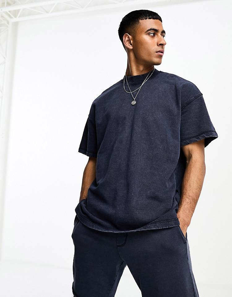 Only & Sons jersey set in washed navy